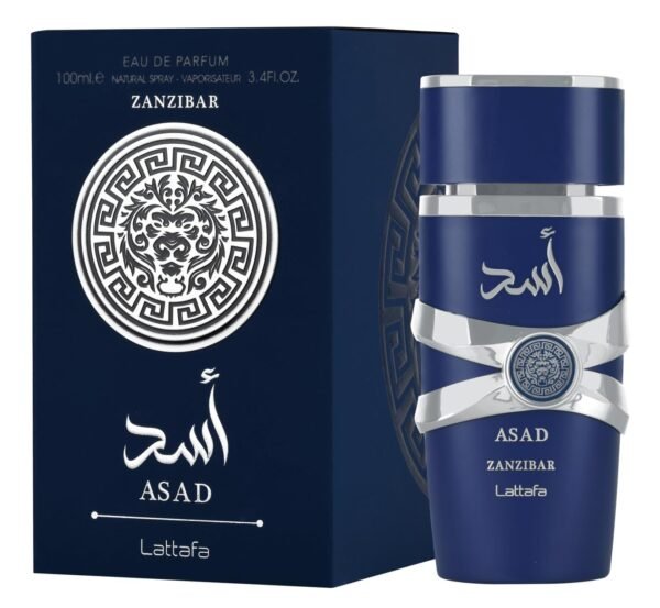 Click to see full view Lattafa Asad Zanzibar - Fresh, Spicy, Vanilla, Coconut - Eau de Parfum Long-Lasting Fragrance for Men, 3.40 Ounce / 100 ml - 图片 2